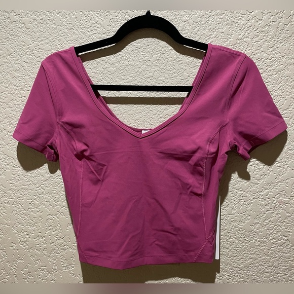 NWT Lululemon Align Tee Pink Size 6 - Picture 3 of 6